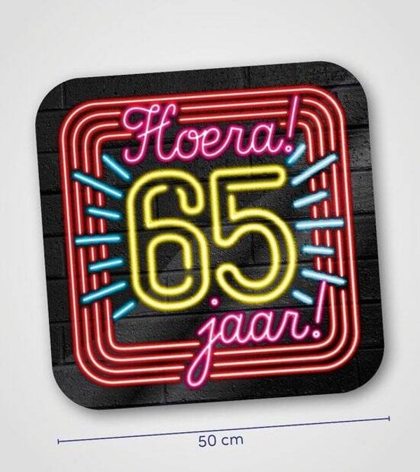 Neon huldeschild - 65 jaar