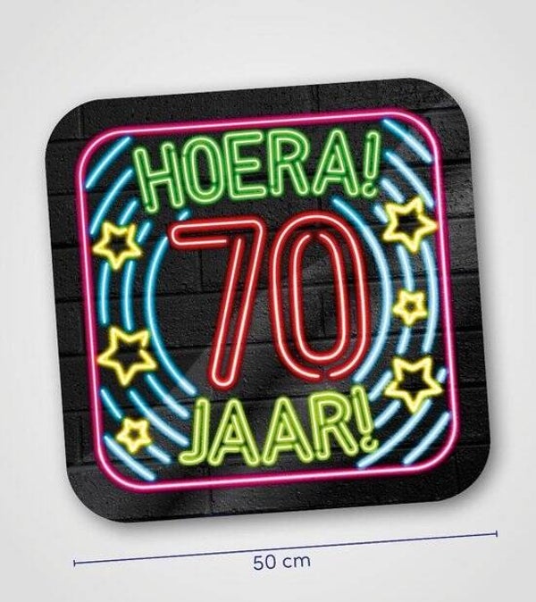 Neon huldeschild - 70 jaar