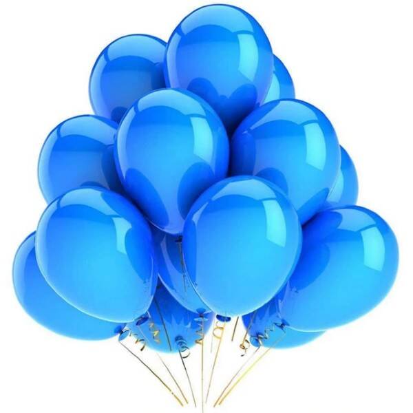 Kleine glossy blauwe party ballonnen 10 stuks