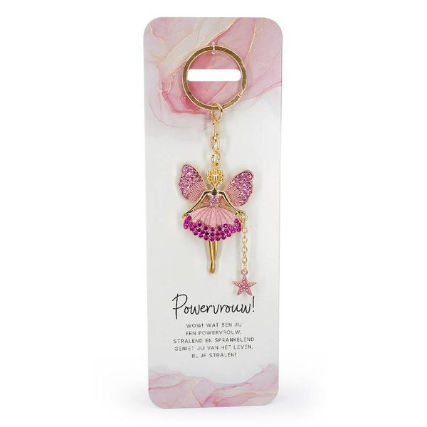 Engel sleutelhanger  - power vrouw