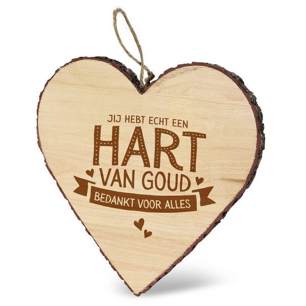 Deco hart - hart van goud