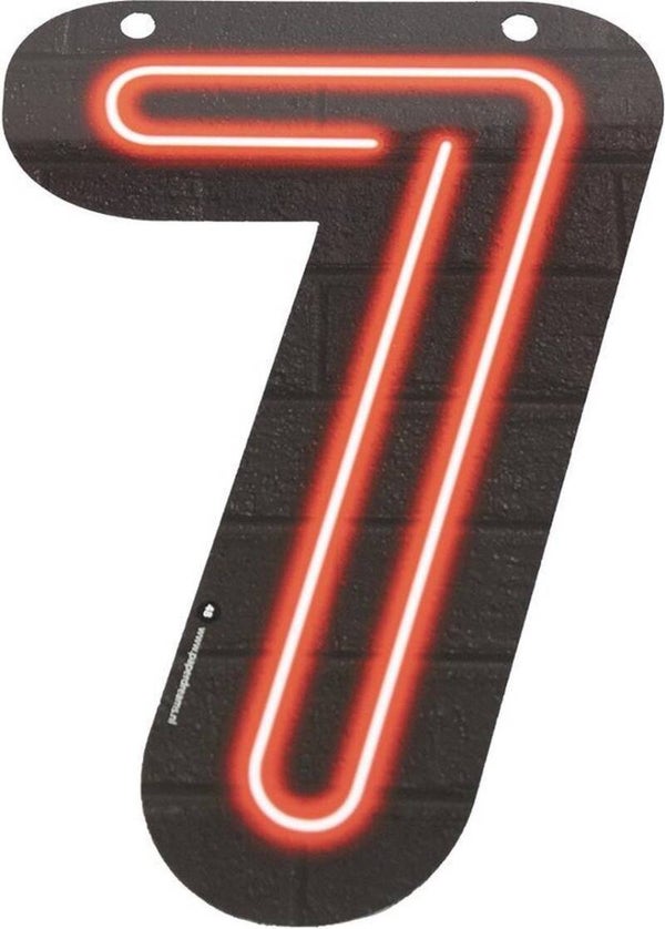 Neon cijfer 7