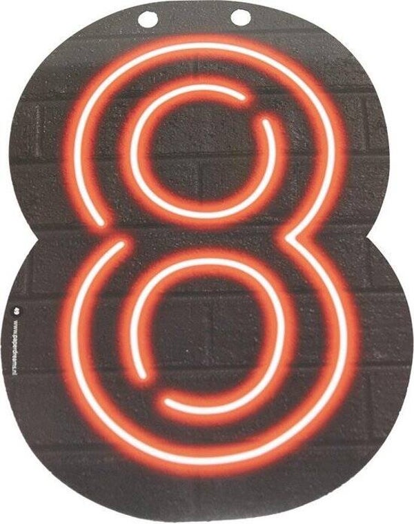 Neon cijfer 8