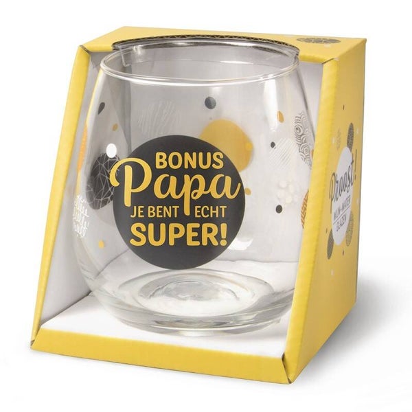 Wijn waterglas bonus papa