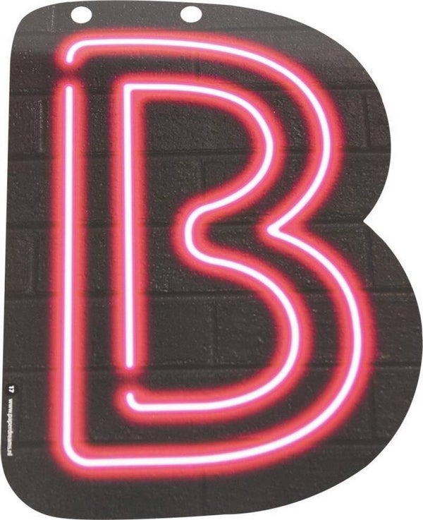 Neon letter B