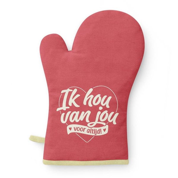 Ovenhandschoen ik hou van jou