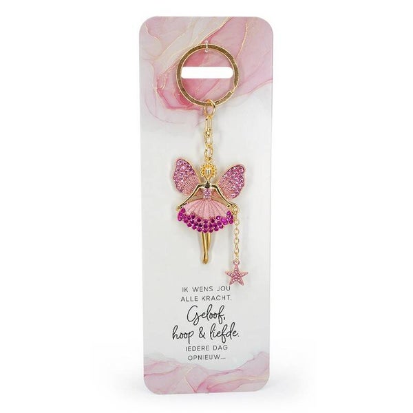 Engel sleutelhanger  - geloof hoop en liefde