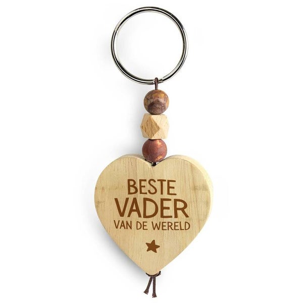 Houten sleutelhanger  - Vader