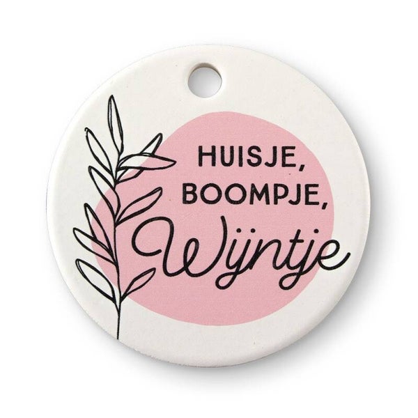 Magneet  - huisje boompje wijntje