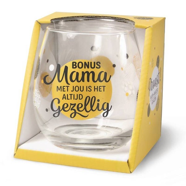 Wijn waterglas bonus mama