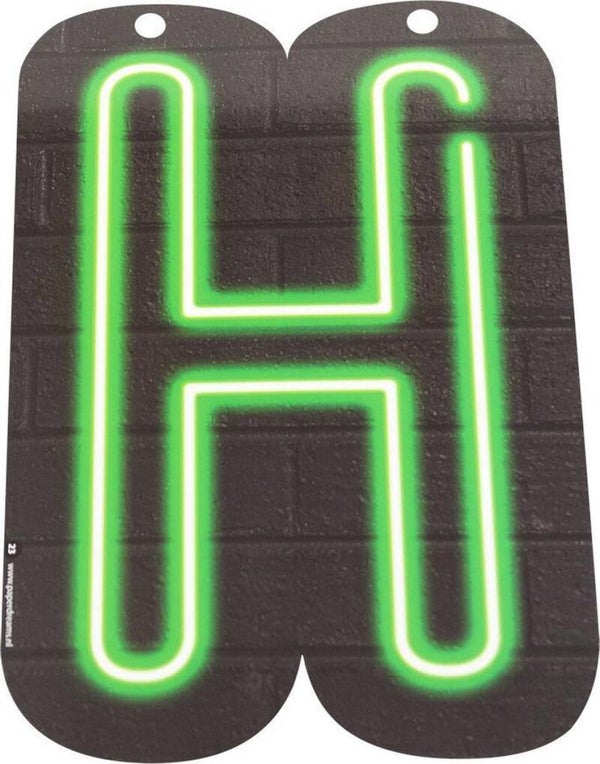 Neon letter H