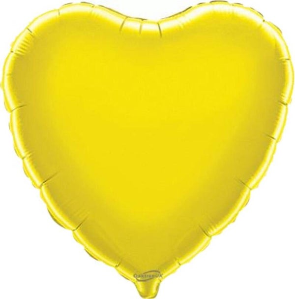 Geel hart 45 cm
