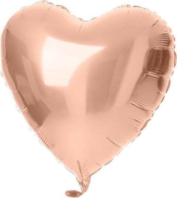 Rosé goud hart 45 cm