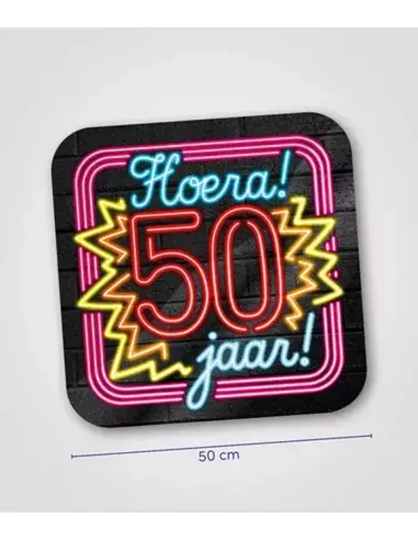 Neon huldeschild - 50 jaar