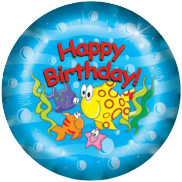 Happy birthday ballon met vissen