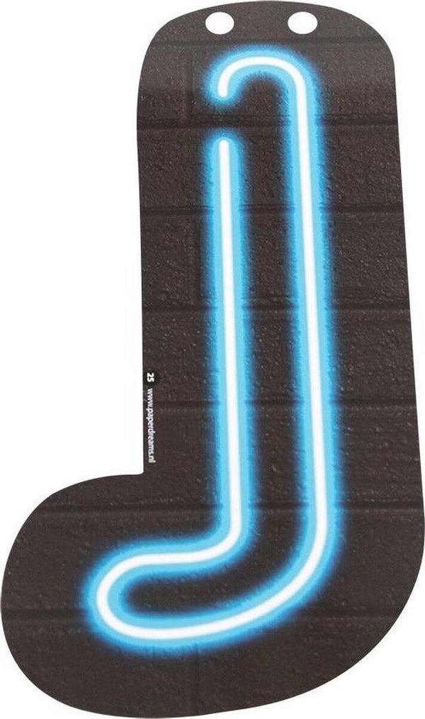 Neon letter J
