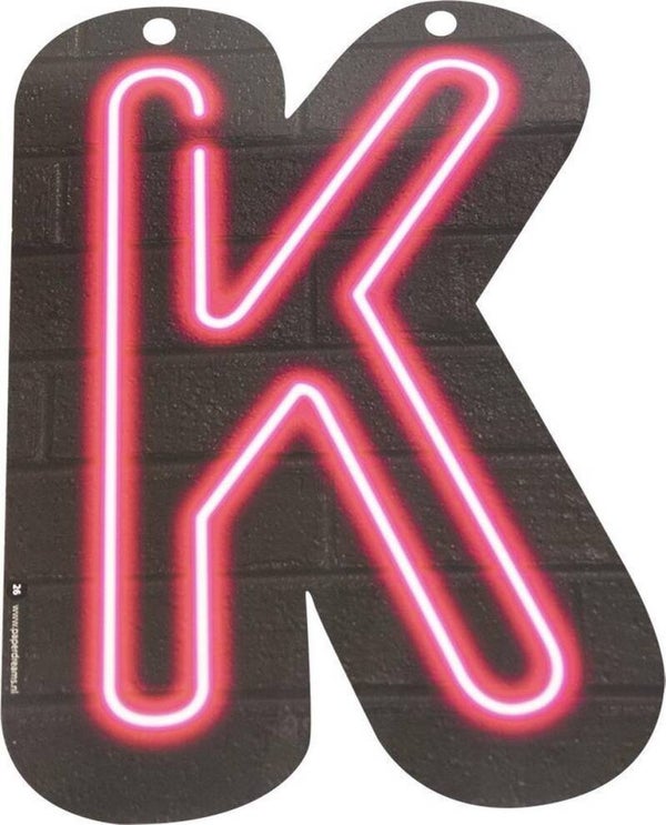 Neon letter K