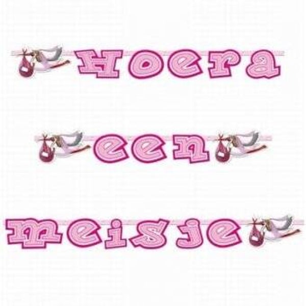 Letterslinger Hoera een meisje
