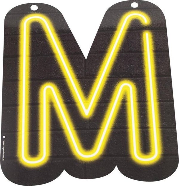 Neon letter M