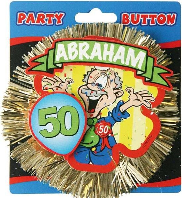 Party button abraham 50