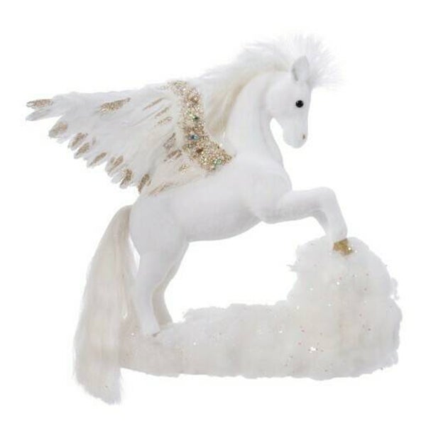 Pegasus op wolk wit foam 50 cm