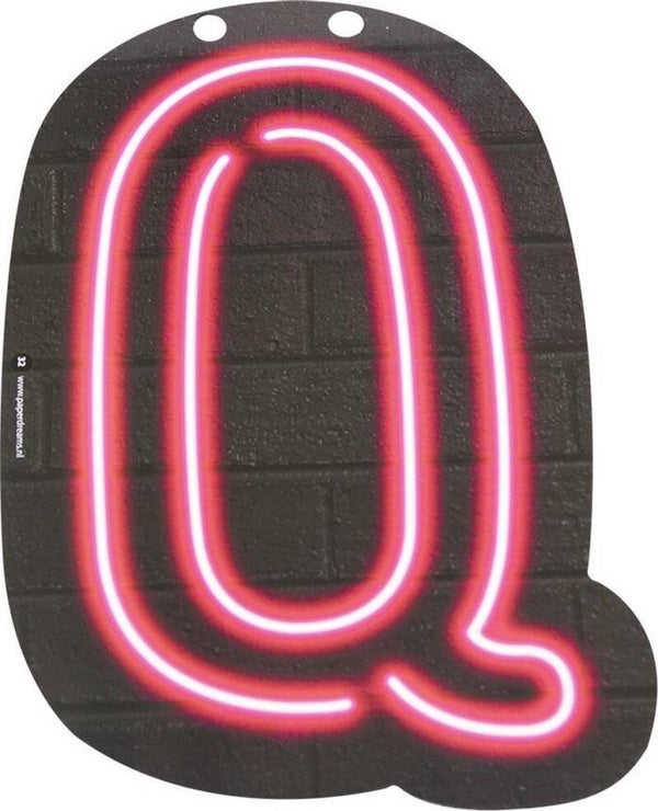 Neon letter Q
