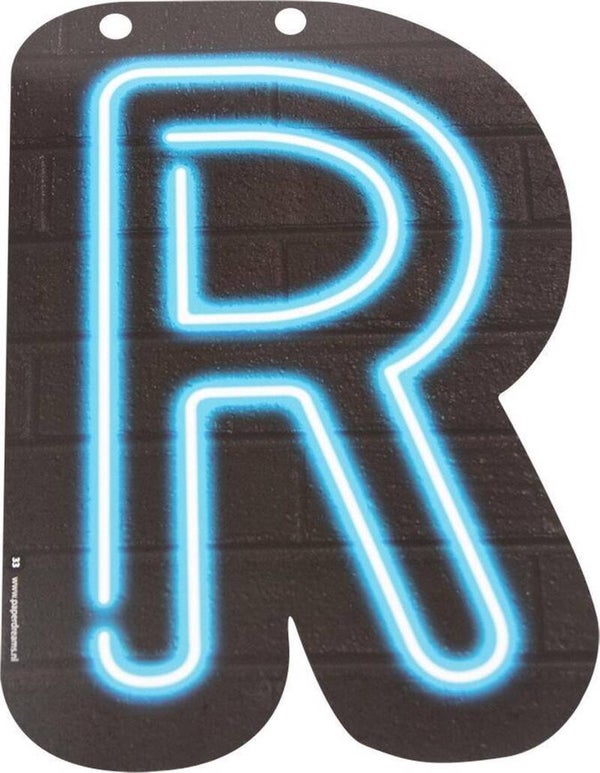Neon letter R