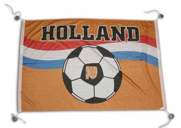 Raamvlag voetbal oranje