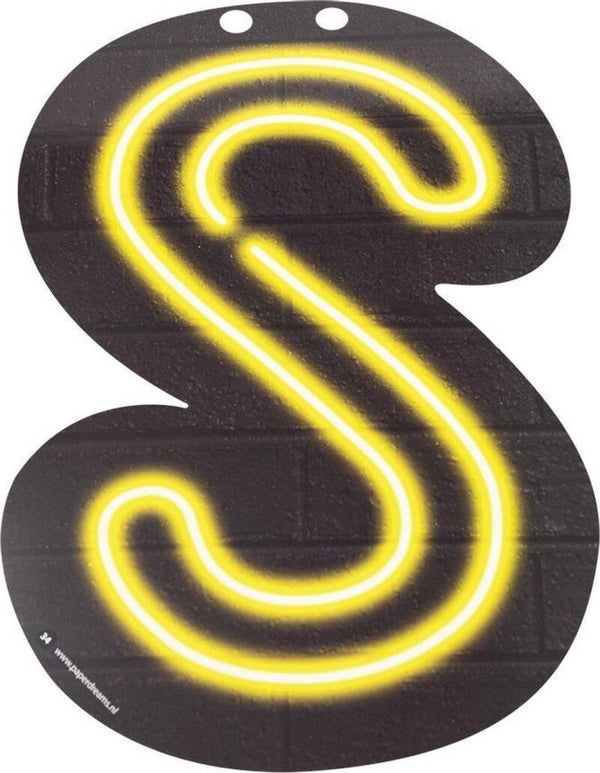 Neon letter S