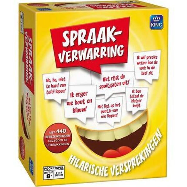 Spraakverwarring - King Pocketspel - Grappig Vraag en Antwoordspel