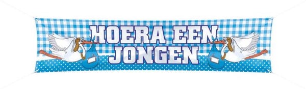 Straatbanner - Hoera een Jongen