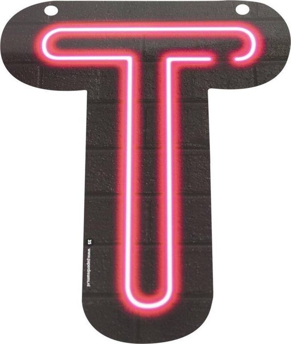 Neon letter T
