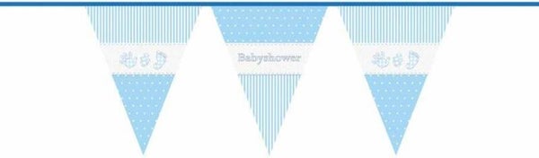 Vlaggenlijn Babyshower Blauw 10 M