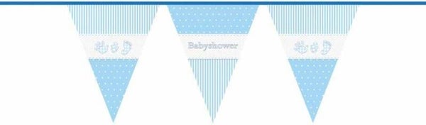 Vlaggenlijn Babyshower Blauw 10 M