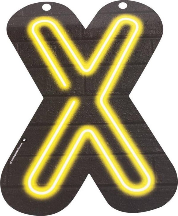 Neon letter X