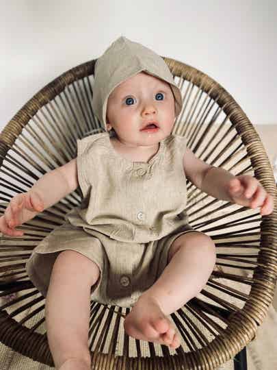 Cute romper & bonnet
