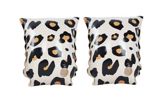 Zwembandjes Panterprint Beige
