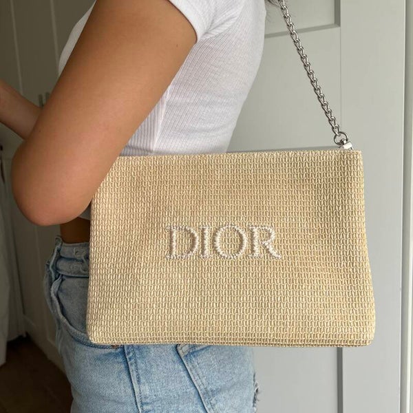 Vintage Dior pouch reworked into a bag.