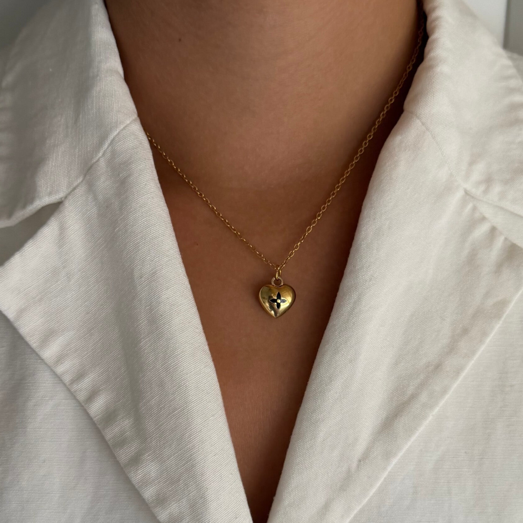 Louis Vuitton heart keychain charm - necklace.