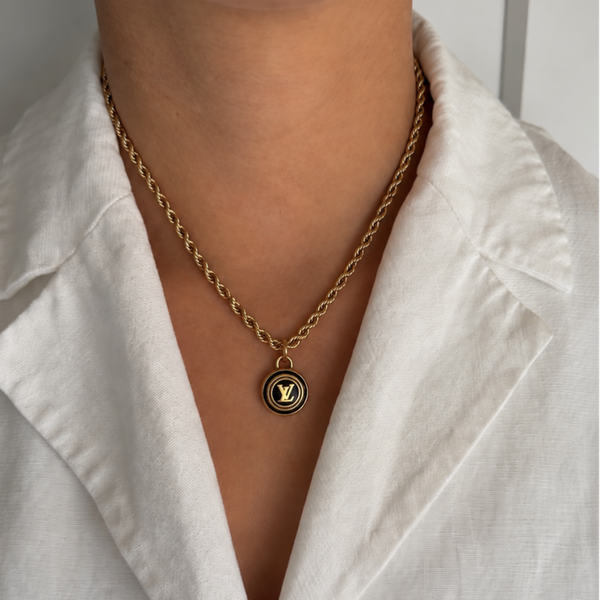 Authentic Louis Vuitton round keychain charm | Necklace