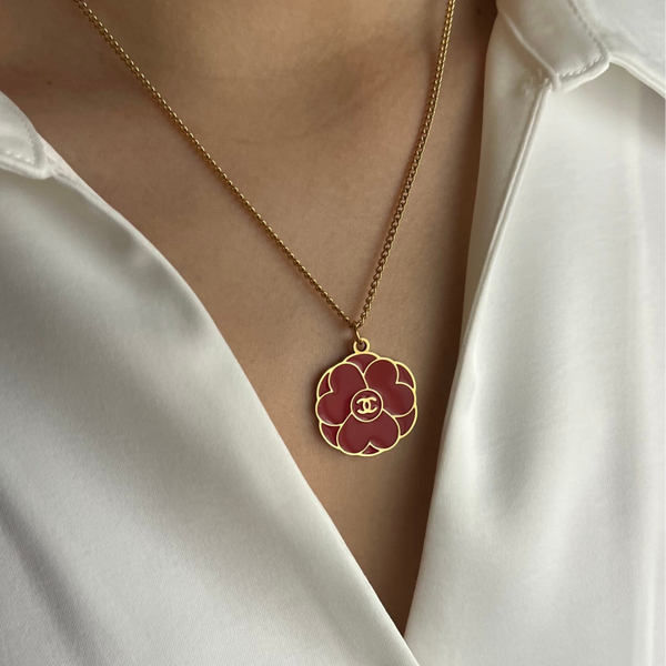 Chanel 2026 beauté red camellia charm | Necklace