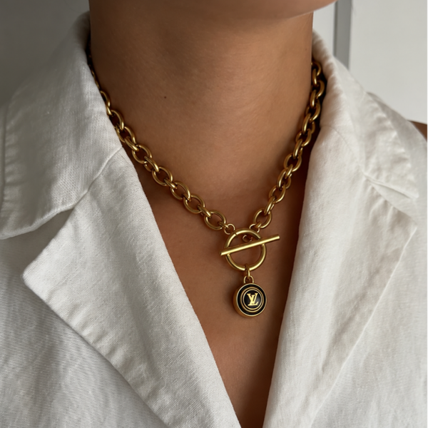 Authentic Louis Vuitton round keychain charm | Necklace