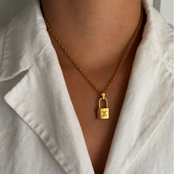Authentic Louis Vuitton keychain lock charm | Necklace