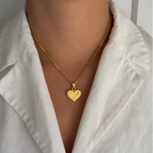 Authentic Louis Vuitton keychain heart charm | Necklace