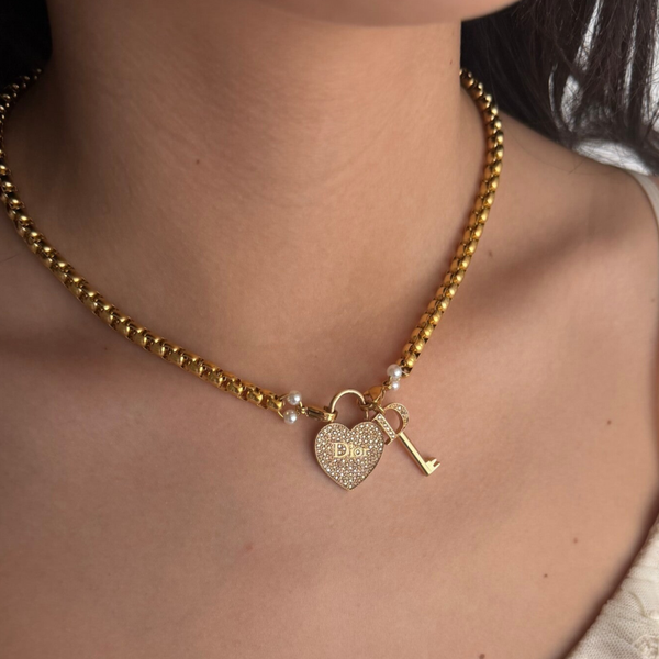 Dior oorbellen | ketting