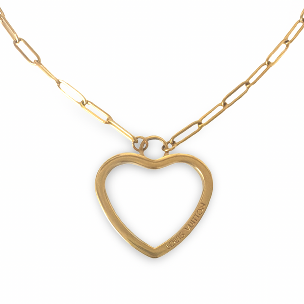 Louis Vuitton fine line heart keychain charm - Necklace