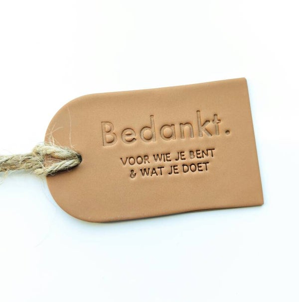 Cadeaulabel 'Bedankt'