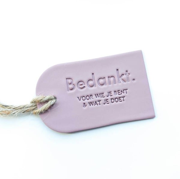 Cadeaulabel 'Bedankt'