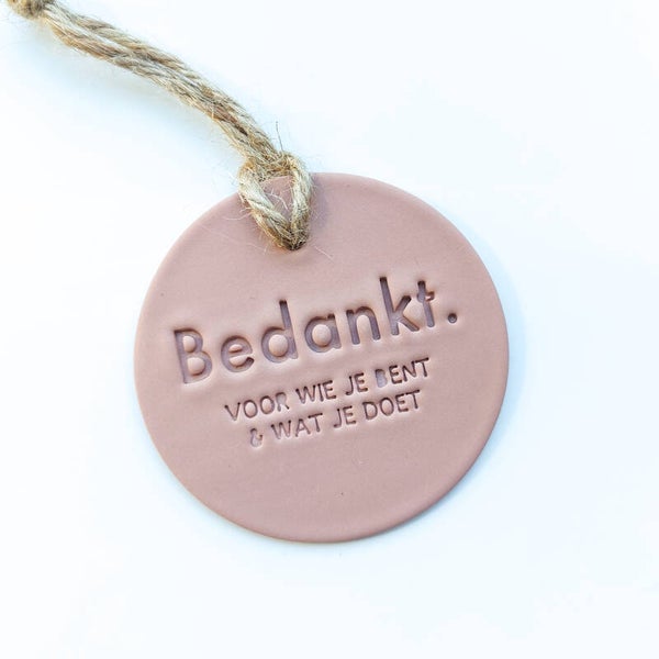 Cadeaulabel 'Bedankt'