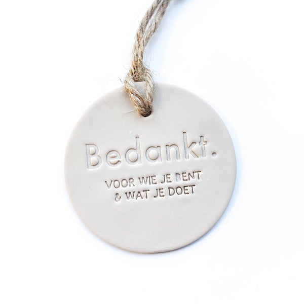 Cadeaulabel 'Bedankt'